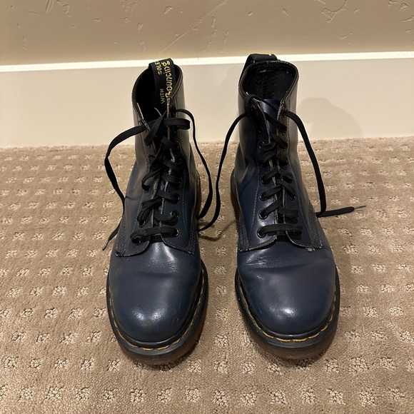 RARE navy Made in England Dr Martens Navy Blue - Picture 8 of 9